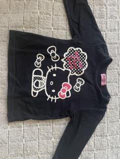 ハローキティ 長袖Tシャツ ブラック 90のサムネイル