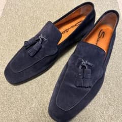 SANTONI サントーニ タッセルローファー 6 1/2 ネイビーのサムネイル
