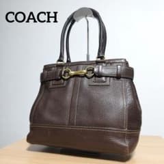 COACH ハンプトンズ キャリーオール シボ革 トートバッグ 肩掛け可 COACH ハンプトンズ キャリーオール シボ革 トートバッグ 肩掛け可
