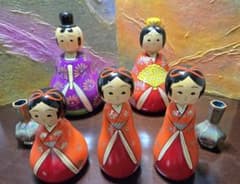 こけし 三塚善子作 雛人形 5体セットのサムネイル