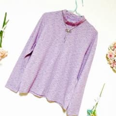 古着 カットソー ラベンダー 紫 ハイネック 美品 レア usedのサムネイル