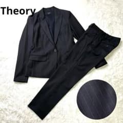 美品 Theory ストライプ パンツスーツ セットアップ ブラック M - メルカリ