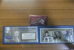 Donald Trump $2 bill & 24K gold plated commemorative coin set [Price negotiable]