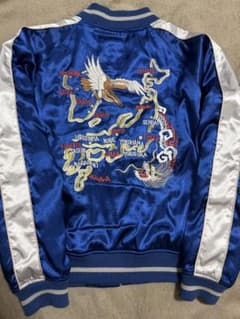 BODY WAVE 龍鷲 地図 日本限定 スカジャン サテン vintage - メルカリ