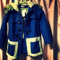 可愛いボアデニムジャケットのサムネイル