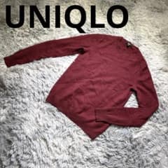 UNIQLO 유니클로 M 긴팔 니트 스웨터 캐시미어 레드 레드