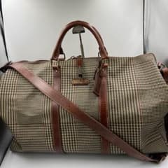 【良品】ポロラルフローレン ボストンバッグ 旅行鞄 2way 千鳥格子 カデナ