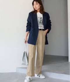 ジャーナルスタンダード　ベルト付きタックチノパンツ　36のサムネイル