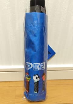 PEZ ペッツ 晴雨兼用 折りたたみ傘 ブルー キャラクター柄　傘のサムネイル