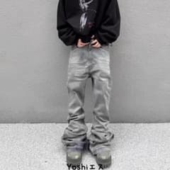 Demin flare pants street y2k swag opium - メルカリ