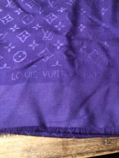 入学入園LOUIS VUITTON ルイヴィトン紫大判ストールショールモノグラム