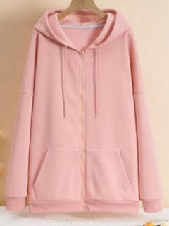 shein ピンク フルジップ パーカーのサムネイル