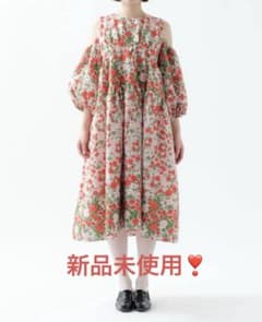POPPY FLOWER JACQUARD OFF SHOULDER DRESS - メルカリ