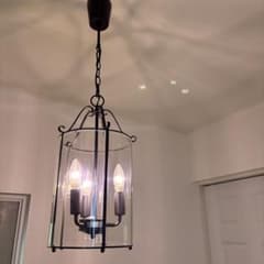 ☆ディクラッセ☆トルド 3灯 アールデコ シャンデリア アイアン ガラス