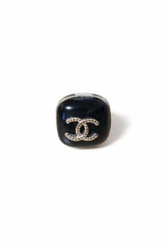 CHANEL 黒 スクエアリング ヴィンテージのサムネイル