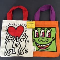 Keith Haring Print Mini Tote Bag Set of 2