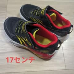 SKECHERS キッズ スニーカー ブラック レッドのサムネイル