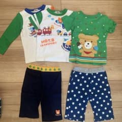 HOT.B 動物乗り物プリント Tシャツ10０センチパンツ1１０センチセットのサムネイル