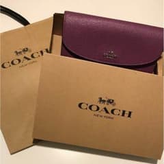 ＊michi様専用＊ コーチ COACH 長財布 革 パープルのサムネイル