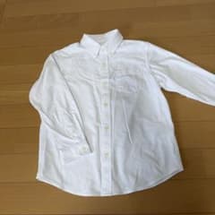 UNIQLO キッズ 長袖シャツ ホワイト 120のサムネイル