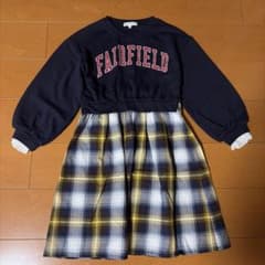 GLOBAL WORK ワンピース XXL ネイビー チェックのサムネイル