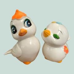 昭和　レトロ　陶器　鳥　置物 　セットのサムネイル