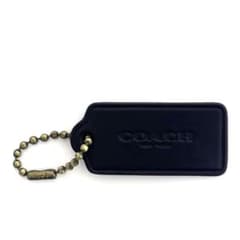 未使用 COACH コーチ レザー バッグチャーム タグ キーホルダー