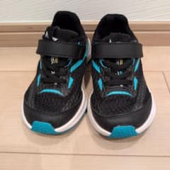 瞬足 キッズ スニーカー ブラック ブルー19cmのサムネイル