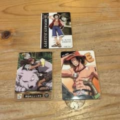 ワンピース グミカード 3枚 ルフィ シャンクス エース - メルカリ