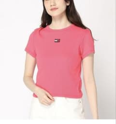 【極美品】TOMMY JEANSピンク 半袖TシャツSサイズのサムネイル