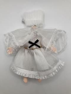 オビツ11 服 ドレス ワンピース 白 ob11 ねんどろいどどーる 1/12のサムネイル