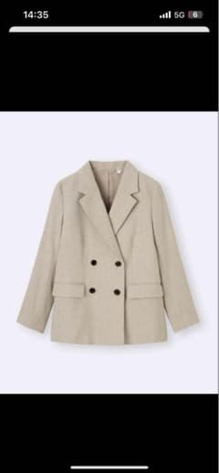GU ダブルブレストジャケット M ベージュのサムネイル
