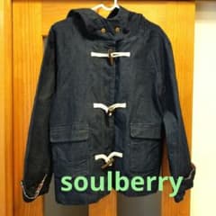 soulberry デニム ダッフルコート ジャケット Lのサムネイル