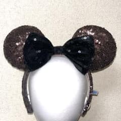 ディズニー カチューシャ スパンコール ブラック キラキラ ミニーのサムネイル