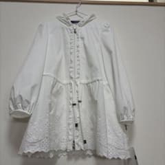 新品未使用タグ付き✨ M'S GRACY ホワイト フード付き38レース タグ付き新品エムズグレイシー カットワーク レース パーカー ホワイト