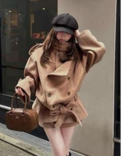 Darich ダーリッチ ドロップショルダージャケットコート キャメル