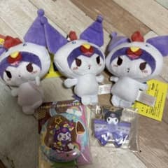 クロミ ぬいぐるみマスコット 缶バッジ風ミラー チャーム 5点セットのサムネイル