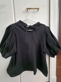 レディースパフスリーブTシャツ バックリボンのサムネイル