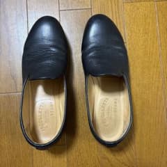 PADRONE ×BEAMS レザースリッポン 牛本革 日本製 黒 25.5cmのサムネイル