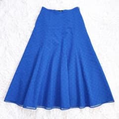 [美品] Drawer ジャガードスカート シルク レース 金ボタン 日本製40 美品] Drawer ジャガードスカート シルク レース 金ボタン 日本製40