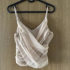 SHEINアイボリー チュール キャミソール