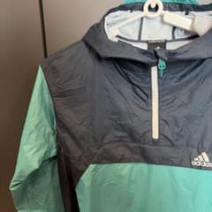 adidas アディダス ナイロンジャケット ハーフジップ 難あり
