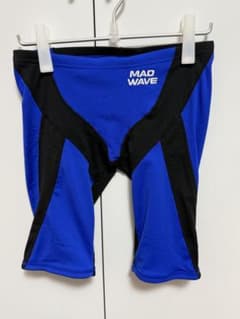 MAD WAVE 競泳水着 ハーフスパッツ ブルー/ブラックのサムネイル