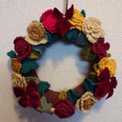 【ハンドメイド】バラのリース