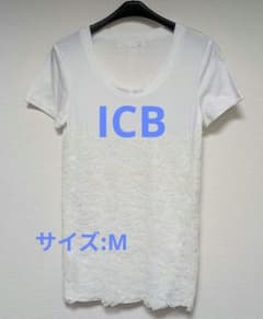 ICB 半袖Tシャツ レース切替 ホワイト 白　Mサイズのサムネイル