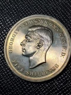 2091.　貴重品　大型　1951年　イギリス　5シリング　硬貨 ジョージ6世 2091. 貴重品 大型 1951年 イギリス 5シリング 硬貨 ジョージ6世