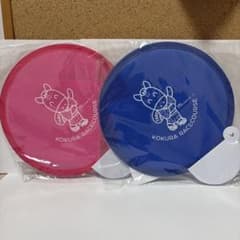 小倉競馬場 折りたたみうちわ ブルー ピンク 2枚セット Folding Fanのサムネイル