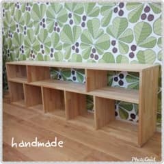 おもちゃ棚 絵本棚 ✨ 木製ハンドメイド 木製棚 - メルカリ