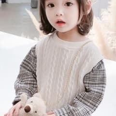 春服　ベスト付　チェック　セットアップのサムネイル