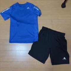 adidas サッカーウェア 上下セット ブルー ブラック上160下Mのサムネイル